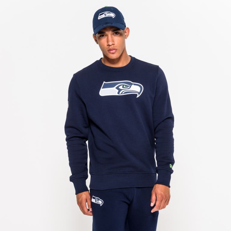 Ropa New Era Nfl Azules - Seattle Seahawks Team Logo Crew Neck 92348JGIP